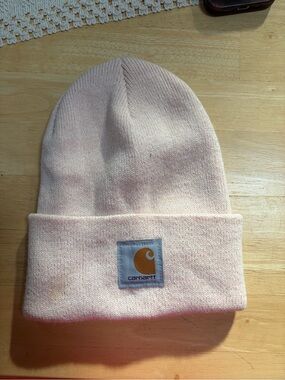 Carhartt Kids Light Pink Cuffed Beanie with Logo Patch